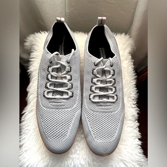 Johnston & Murphy Gray Sneakers with White and Tan Accents - Picture 3 of 10